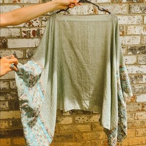 Boho Embroidery Sleeve Kimono